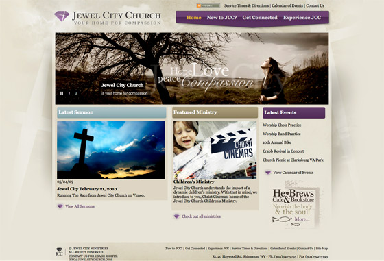 Jewel City Church website design