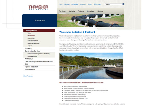 Thrasher Engineering website design