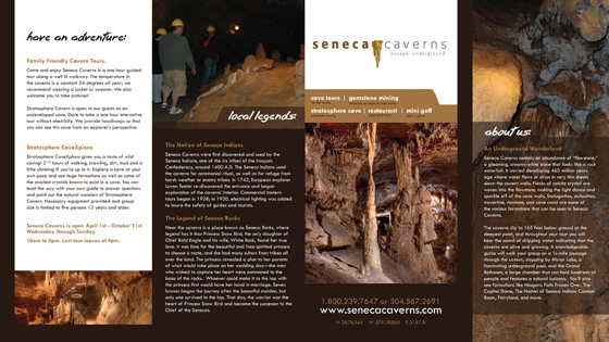 Seneca Caverns print design