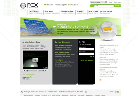 FCX Systems website design