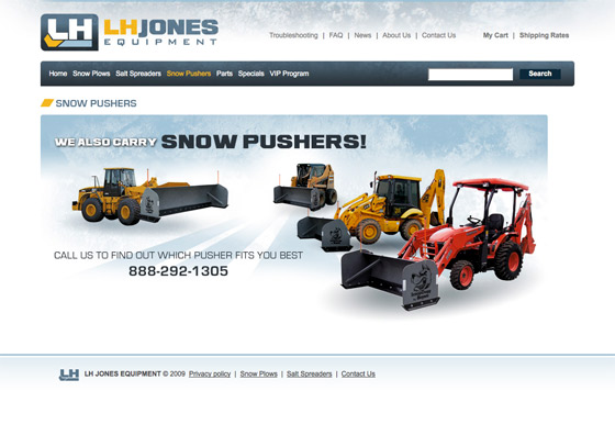 LH Jones Equipment website design