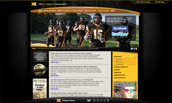 West Liberty University website design