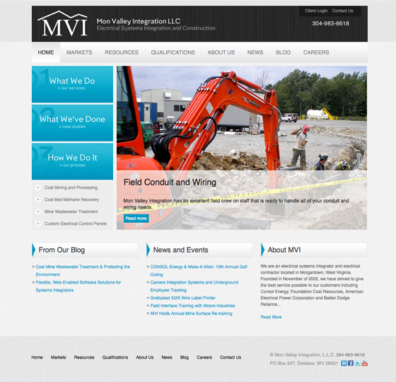 MVI website design