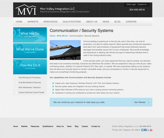 MVI website design